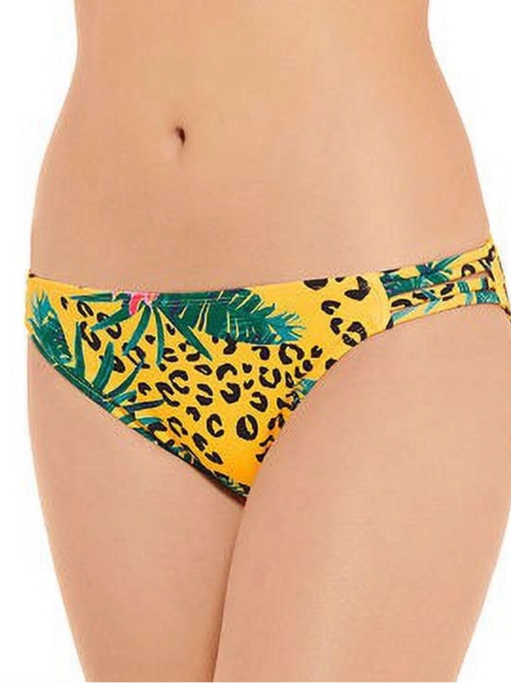NWT Decree Tropical Leopard Print Hipster Bikini Bottoms